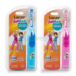 Lacer中大童/儿童充电式电动牙刷 6岁+ 蓝/粉