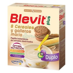BLEVIT8种谷物+饼干口味米糊 +5月 600g